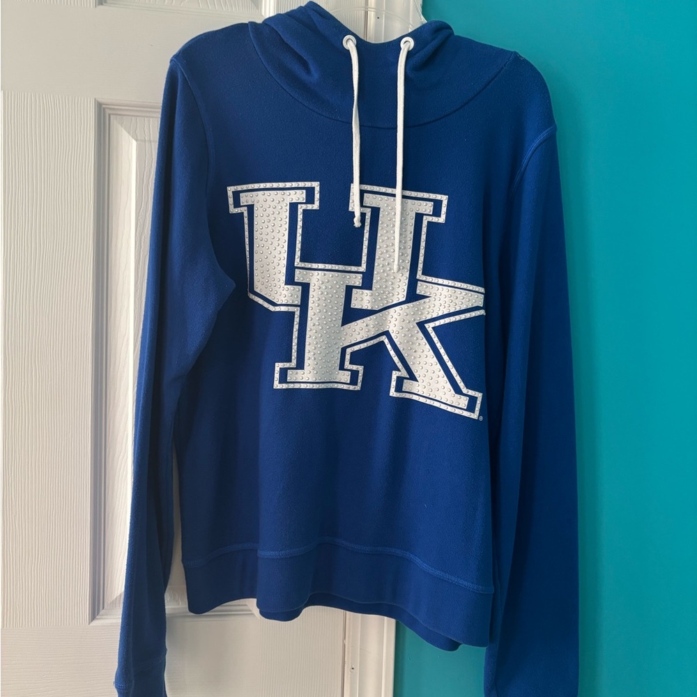 PINK Victoria's Secret Blue Sweatshirt with White Letters